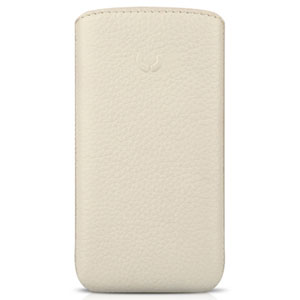 Beyzacases Retro Strap Leather Case for iPhone 4S/4 - White
