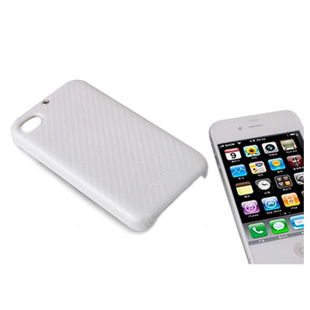 Zenus Prestige Carbon Leather Bar for iPhone 4S / 4 - White