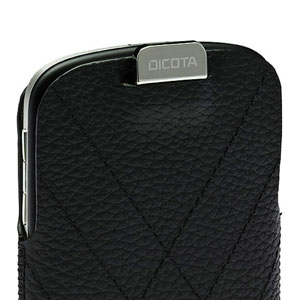 Pochette de transport BlackBerry Torch 9900 Dicota Leather Tab - Noire (arrière)