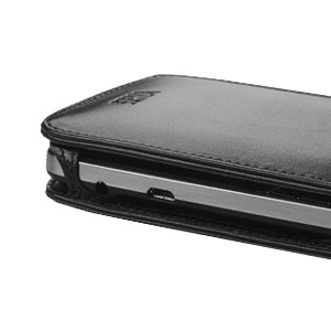 Housse BlackBerry Bold 9900 Sena Premium - Noire (bas)