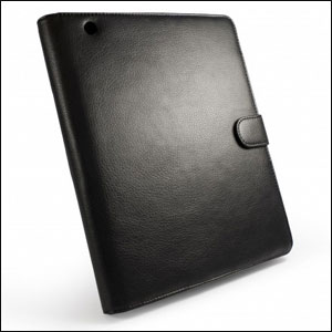Tuff-Luv Scribe Folio Faux Leather Case For iPad 3 / iPad 2  - Black