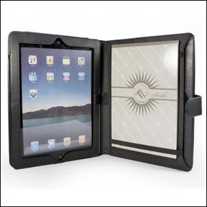 Tuff-Luv Scribe Folio Faux Leather Case For iPad 3 / iPad 2  - Black