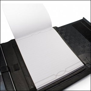 Tuff-Luv Scribe Folio Faux Leather Case For iPad 2 - Black