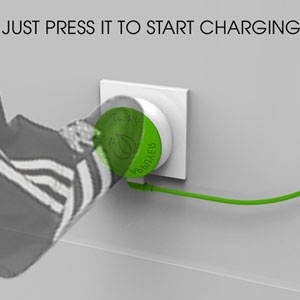 Chargeur secteur USB Osun Mushroom Green ZERO (exemple)