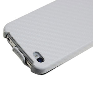 SlimLine iPhone 4S und 4 Ledertasche im Flip Design in Weiß