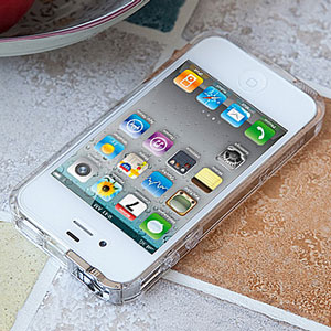 Bumper iPhone 4S / 4 Exogeear ExoClear Edge - Transparent (monté)
