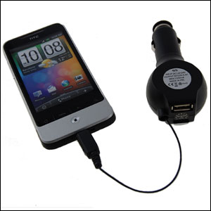 Einziehbares USB KFZ Ladekabel für Mini und Micro USB Geräte