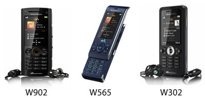 Sony Ericsson W902, W565, W302