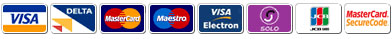 We accept the following methods of payment