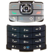 Nokia N80 Replacement Keypad - Black and Silver