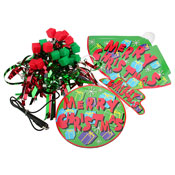 Great Christmas decoration kit for a workspace.