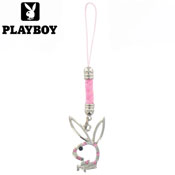 PLAYBOY MOBILE PHONE CHARM - PINK STONES BUNNY