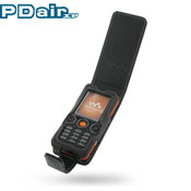 Stylish Leather Flip Case from PDair for the Sony Ericsson W610.