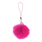 POM-PON MOBILE PHONE CHARM - FUSCIA