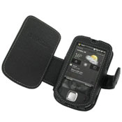 PDair Leather Book Case - HTC Touch - Black