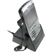Desktop cradle for charging and synchronising your BlackBerry Curve plus an additional battery.