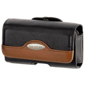 SAMSONITE PHONE HOLSTER SIZE 2 - BLACK/LIGHT BROWN