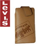LEVI STRAUSS SLIM LEATHER CASE - TAN