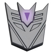 USB Flash Drive in the shape of the Decepticon insignia cleverly concealing a USB connection.
