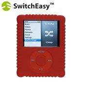 Red SwitchEasy silicone case for the iPod Nano 3G.
