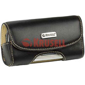 KRUSELL HORIZON PREMIUM LEATHER CASE - S-WIDE - BLACK / BEIGE