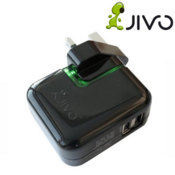 JIVO WORLD POWER DUAL USB - INTERNATIONAL TRAVEL CHARGER ( BLACK )