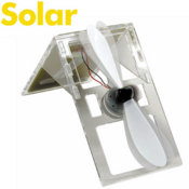 Construct a Perspex desk fan with a working rota powered by its own solar panel.