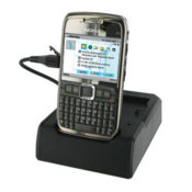 The Nokia E71 cradle allows you to sync and charge your phone, whilst charging a spare battery at the same time.