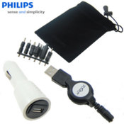 Philips USB Car Charger Adapter - White