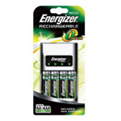 Stay charged up with a 4 pack of AA rechargeable batteries as well as a super fast 1 hour charger.