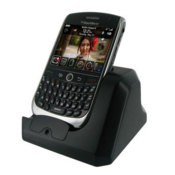 Desktop cradle for charging and synchronising your BlackBerry Curve 8900 plus an additional battery.