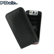 PDair Leather Vertical Case - BlackBerry 8220 Pearl