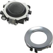 Replacement Black Trackball and Chrome ring for the BlackBerry Curve, Pearl and 8800 series.