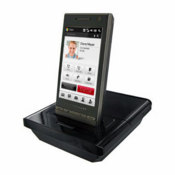 Stylish desktop cradle for charging and synchronising your HTC Touch Diamond 2 plus an additional battery.