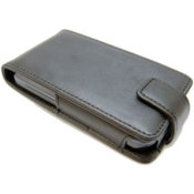 HTC Touch HD Leather Flip Case - Black