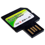 Micro SD(HC) Trio 3-In-1 Adapter is not only a MicroSD(HC) card reader, but also SD(HC) memory card adapter.