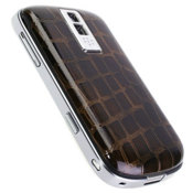 Genuine BlackBerry Bold Replacement Back Cover - Crocodile Leather Texture (Brown)