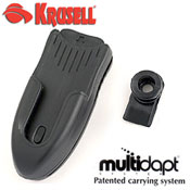 Attach your phone to your belt any way you feel comfortable with the ingenious belt holder from Krusell.