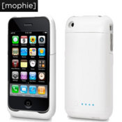 This is a rechargeable external battery concealed inside of a protective form-fitting case for the iPhone 3G.