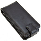 Samsung Omnia HD Leather Flip Case - Black