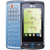 The LG GW520 is a touchscreen phone with a slide-out QWERTY keyboard.
