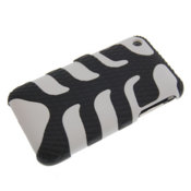 iPhone 3GS / 3G Rubberized Hard Back Cover - Black/White