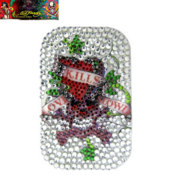ED HARDY ICING RHINESTONE UNIVERSAL PHONE STICKER LOVE KILLS SLOWLY
