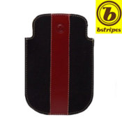 Bstripes Leather Case - LG Viewty Smart - Black / Red