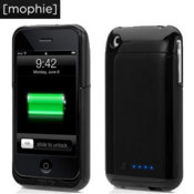 This is a rechargeable external battery concealed inside of a protective form-fitting case for the iPhone 3G.