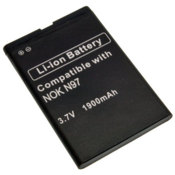 Extended battery for your Nokia phone.Works with N97, E71, E72, E55, E52 and more!
