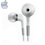 The new Apple in-ear headphones with remote and microphone are engineered for superior acoustic accuracy, balance and clairty