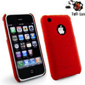 Tuff-Luv Tuff-Grip Slim-Line Leather Case Cover - iPhone 3GS / 3G - Red