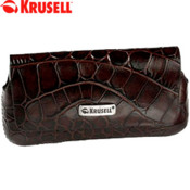Krusell Croco Hector Leather Case - Medium - Brown