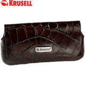 Krusell Croco Hector Leather Case - Large - Brown